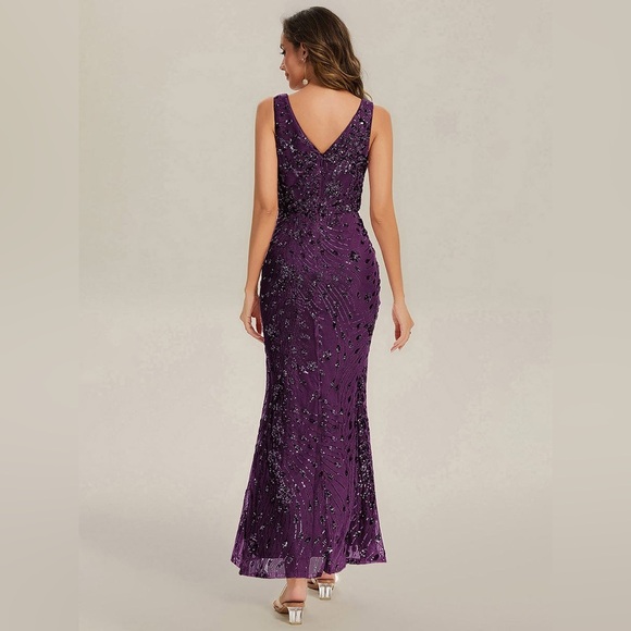 🆕Knotted Sequin Sleeveless Bodycon Formal Evening Dress - Picture 2 of 3